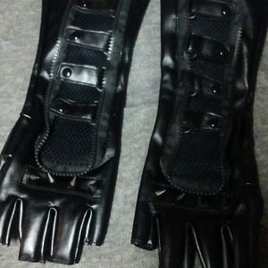Men's long Gothic Punk gloves